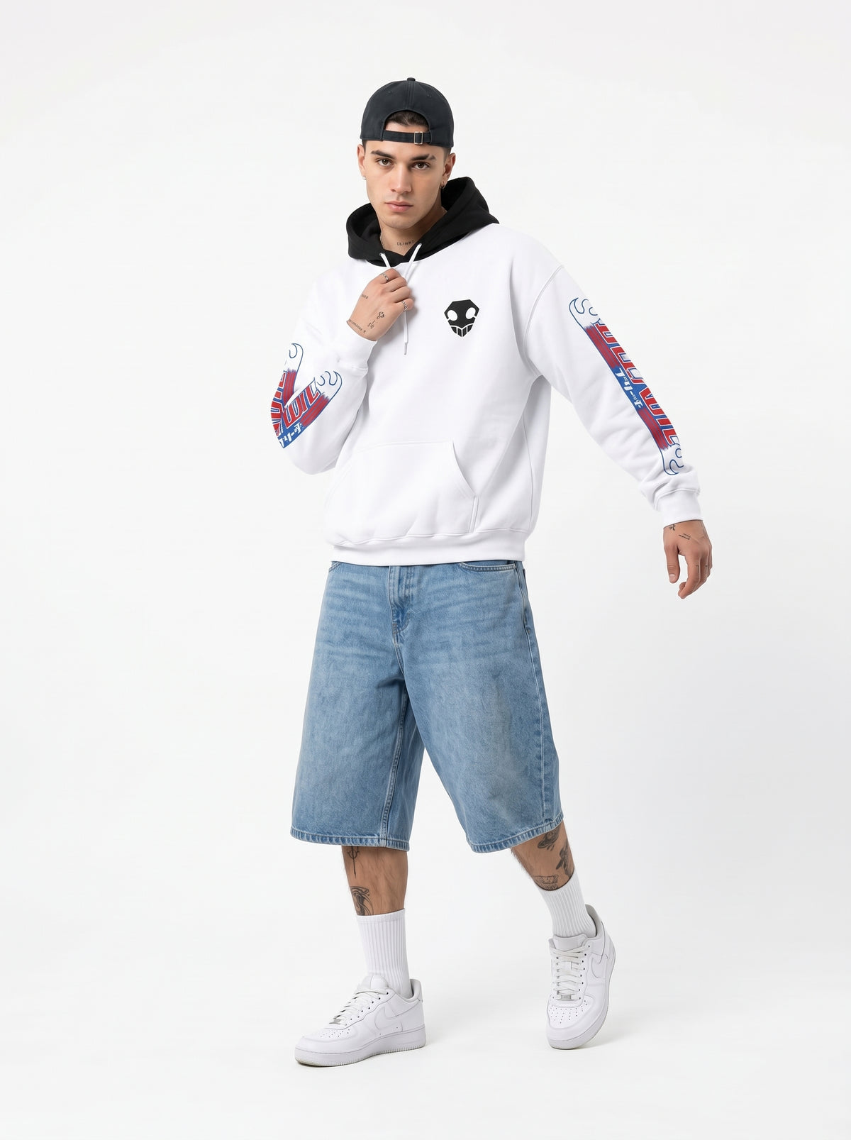 Hoodie Bleach Black