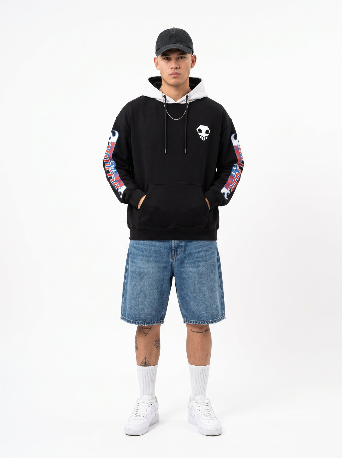 Hoodie Bleach Black