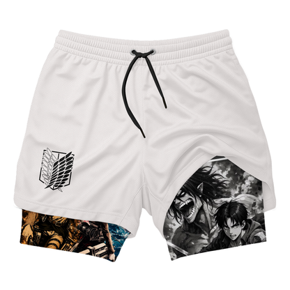 Shorts Attack on titan Ref white